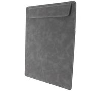 MINAOLULUS Portapapeles de Oficina A4 Gris de Cuero Sintético, Tablero Multifunción para Escritura y Sujeción de Documentos, Portátil y Ligero para Uso en Despacho, Catering y Educación