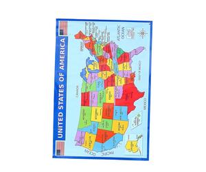 MINAOLULUS Póster Educativo de Mapa Grande de Estados Unidos para Aula y Hogar, Mapa Geográfico Detallado con Nombres de Estados y Ciudades, Impresión Resistente al Desgaste para Aprendizaje