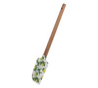 MINAOLULUS Raspador de Silicona para Hornear Mango de Madera y Diseño de Limón, Utensilios de Silicona para Cocinar, Fácil de Limpiar y Seguro para Decoración Verano