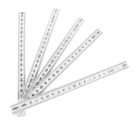 MINAOLULUS Regla Plegable de Plástico Color Blanco 2 Metros Resistente al Agua Desgaste, Herramienta de Medición Portátil para Carpintería, Bricolaje y Colocación de Baldosas