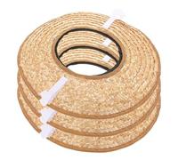 MINAOLULUS Set de 3 Sombreros para Casco de Construcción, Material de Paja Transpirable con ala y Visera, Accesorio para Trabajadores en Sitios de Construcción y Exteriores Color Aleatorio