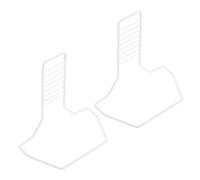 MINAOLULUS Soporte de Hierro para Rueda de Correr de Hámster, 2 Piezas Blancas, Soporte Resistente para Rueda Deportiva de Ejercicio de Mascotas Pequeñas