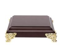 MINAOLULUS Soporte para Estatua Decorativa Peana Madera Roja para Figuras | Base para Maceta y Adornos, Interior y Exterior, Protege Mesa y Suelo, Estilo Simple y Elegante