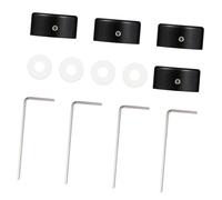 MINAOLULUS Tapones con Protección Completa y Prolongación de Vida Útil para Pedal de Efectos de Guitarra Juego de 4 Sets de Aleación de Aluminio Negro Ideales para Pedales de Guitarra