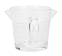 MINAOLULUS Taza Medidora de Vidrio Doble Boquilla 70ml para Espresso y Leche, Resistente al Calor Asa, Adecuado para Uso en Cocina y Cafetería