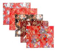 MINAOLULUS Tela de Algodón para Coser Diy, 5 Piezas Cuadradas 20x25 Cm, Estampado Japonés Patchwork, Juego de Manualidades para Acolchados y Costura Artesanal