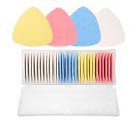 MINAOLULUS Tizas de Sastre Triangulares 30 Piezas Colores Aleatorios para Coser, Marcadores de Costura Profesionales para Tela, Herramienta Práctica de Marcado para Color Color Aleatorio