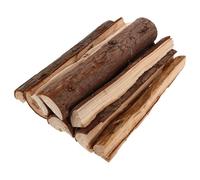 MINAOLULUS Troncos decorativos de madera marrón, pack de 10 unidades para chimenea interior y barbacoas en jardín con estilo realista
