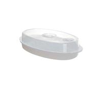 MINAOLULUS Vaporera de Pescado para Microondas con Tapa, Fabricada en Polipropileno Blanco, Rápida Conducción de Calor y Conservación de Humedad para Uso en Casa Estilo Varios estilos