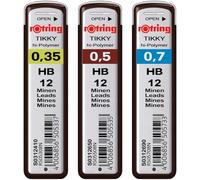 Minas para lápices Rotring Tikky |0,35 mm, 0,50 mm, 0,70 mm, dureza: HB