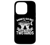 Minas Tan Grande Que Tengo Que Usar Dos Manos Pesca Pescador Diciendo Carcasa para iPhone 14 Pro