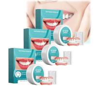 Minceetbien Silicone Reline Denture Set, Minceetbien Dentures,Adjustable Snap-in Dentur s, Silicone Dentur Reline Kit for Instant Smile Restoration (3pcs)