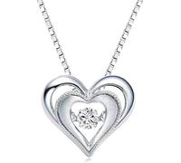MINCHEDA Collar en forma de Coeur Collier Avec pendentif en Forme de Pierre de Naissance Bijoux Cadeau d'anniversaire Femme Cadeau d'anniversaire Petite amie Maman Saint-Valentin Noël,