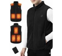 Mincoo Chaleco Calefactable Hombre Equipado con Batería USB de 10000 mAh, Chaleco Termico 3 Temperatura Ajustable con 5 Zonas Calefactables Ideal para Acampar Actividades al Aire Libre