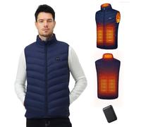 Mincoo Chaleco Calefactable Hombre y Mujer con Batería De 10000 mAh, 3 Temperaturas, 7 Zonas de Calentamiento, Chaqueta Calefactable con Carga USB, para Esquí, Motociclismo, Senderismo y Pesca