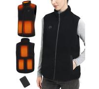 Mincoo Chaleco Calefactable Mujer: 3 Temperatura Ajustable con 5 Zonas Calefactables, Chaleco Térmico Mujer Equipado con Batería USB de 10000 mAh, Ideal para Acampar Actividades al Aire Libre