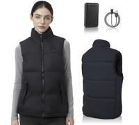 Mincoo Chaleco Calefactable Mujer Slim Fit de Algodón Suave con Batería 7.4V 18400mAh - Calentamiento Rápido, 3 Niveles de Calor, Cálido y Cómodo para Invierno, Senderismo y Uso Diario