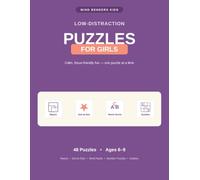 Mind Benders Kids - Low Distraction Puzzles for Girls: Calm, focus-friendly fun - one puzzle at a time (Focus Tracker)