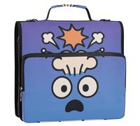 Mind-Blown Look - Organizador de carpeta con cremallera de 3 anillos de 3 anillos con correa para el hombro, impermeable, organizador de portafolios para la escuela/oficina