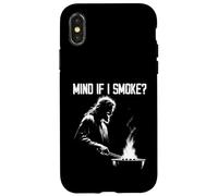 Mind If I Smoke - Divertido juego de palabras con Jesús BBQ Grill Lover Carcasa para iPhone X/XS