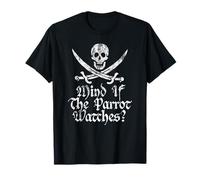 Mind If The Parrot Watches? Impresión envejecida divertida pirata Camiseta