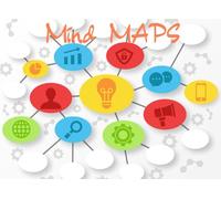 Mind Maps: Notebook to draw your mind maps - cognitive maps - mental maps - idea map to visually represent and follow the associative development of your thought