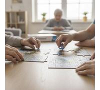 MIND & MOVE Miniland World in Pieces - Set de 2 Puzles Cognitivos de 24 Piezas, Paisajes del Mundo con Alto Contraste, Estimula Percepción Visual, Memoria y Conversación, Uso Terapéutico para Adultos