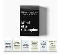 Mind Of A Champion - Tarjetas motivacionales para hombres, afirmaciones y pasos de acción para convertir los sueños en realidad, para productividad, desarrollo personal, cuidado personal, atención