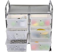 Mind Reader 3TROLL6-WHT - Carrito utilitario rodante, tamaño único, 6 cajones, color blanco