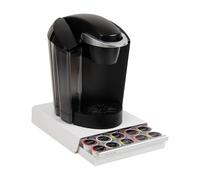 Mind Reader - Cajón para cápsulas de café individuales, capacidad de 30 cápsulas, organizador de encimera, 32,39 cm de largo x 26,67 cm de ancho x 6,35 de alto, color blanco