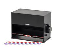 Mind Reader Dispensador de pajitas, dispensador de lápices, imprescindible para el aula, suministro de restaurante, plástico, 8.5 pulgadas de largo x 5 pulgadas de ancho x 6.5 pulgadas de alto, color