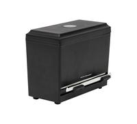 Mind Reader Dispensador de pajitas, negro, 4.5 x 9.25 x 7
