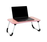 Mind Reader Escritorio de Regazo con Patas Plegables, Mesa portátil Independiente para Laptop, Tableta, Lectura, Color Rosa