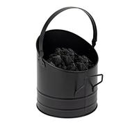 Mind Reader Fireplace Ash Bucket, 6L (1.5 GAL) Capacity, Wood Stove Accesorios para Chimenea, Metal, Largo x 22.9 cm de Ancho x 26.7, Negro, L