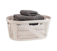Mind Reader, Lavandería, almacenamiento, baño, dormitorio, hogar, marfil 40 litros cesta de ropa