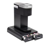 Mind Reader - Organizador de cápsulas monodosis, 2 cajones, capacidad para 24 cápsulas, compatible con Keurig Mini, 24,13 cm de largo x 31,12 cm de ancho x 6,35 cm de alto, color negro