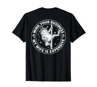 Mind Your Business My Wife is Expensive Funny Frog Husband Camiseta