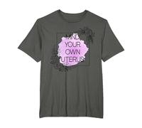 Mind Your Own Uterus Shirt,Camiseta Floral Utero,Utero de Ovario Camiseta, Hombre Tallas Grandes, Asfalto, 6X Alto