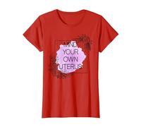 Mind Your Own Uterus Shirt,Camiseta Floral Utero,Utero de Ovario Camiseta, Mujer, Rojo, L
