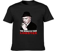 Minder's Arthur Daley The World is Your Lobster Men's T Shirt Unisex Cotton tee Black XXL