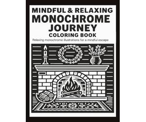 MINDFUL AND RELAXING MONOCHROME JOURNEY COLORING BOOK: Stress Relief Coloring Book for Adults and All Ages - Find Peace in Every Contrast With Simple, Calming Black & White Monochrome Art for Relaxation, Anxiety Therapy, and a Peaceful Creative Escape