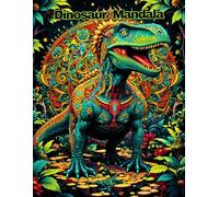 Mindful Dinosaurs: A Calming Mandala Coloring Book for Adults with Complex Prehistoric Illustrations
