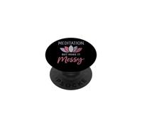 Mindful Mess Identidad Humor Calma La ansiedad se Encuentra con la respiración PopSockets PopGrip Adhesivo