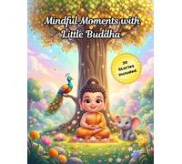 Mindful Moments with Little Buddha: A Bold and Easy Story Coloring Book for Kids: 30 Heartwarming Zen Tales to Teach Kindness, Peace, and Patience