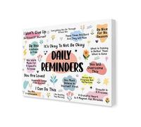 Mindful Morning Ritual Wall Decor, Positive Affirmations for Women, Inspirational Start to Day in Home Office (Unframed,16x24inch(40x60cm))