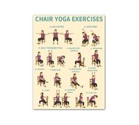 Mindful Movement for Well-Being Poster, Inspirational Yoga Theme Canvas for Home or Office(Framed,16x24inch(40x60cm))