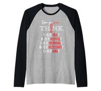 Mindful Speech Acronym True Helpful Inspiring Kind Graphic Camiseta Manga Raglan