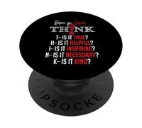Mindful Speech Acronym True Helpful Inspiring Kind Graphic PopSockets PopGrip Adhesivo