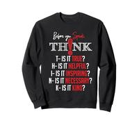 Mindful Speech Acronym True Helpful Inspiring Kind Graphic Sudadera