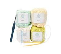 Mindfulknits Kit de tejer para principiantes con agujas de tejer, agujas de hilo e hilo de tejer 100% algodón (4) - para relajación y alivio del estrés ... (Zen)